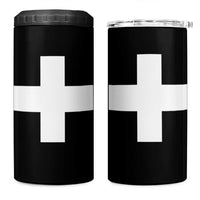 Swiss Vintage Cross Flag Switzerland 4 in 1 Can Cooler Tumbler
