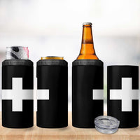 Swiss Vintage Cross Flag Switzerland 4 in 1 Can Cooler Tumbler