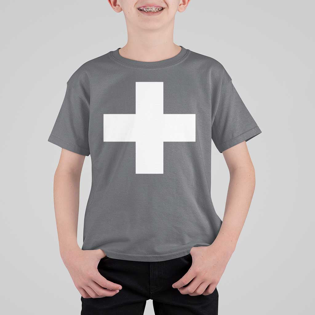 Swiss Vintage Cross Flag Switzerland T Shirt For Kid
