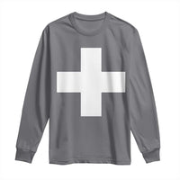 Swiss Vintage Cross Flag Switzerland Long Sleeve Shirt
