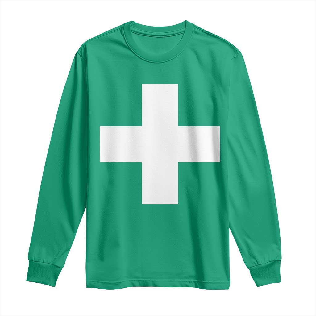 Swiss Vintage Cross Flag Switzerland Long Sleeve Shirt