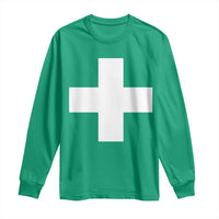 Swiss Vintage Cross Flag Switzerland Long Sleeve Shirt