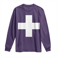 Swiss Vintage Cross Flag Switzerland Long Sleeve Shirt