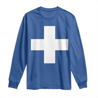Swiss Vintage Cross Flag Switzerland Long Sleeve Shirt