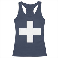 Swiss Vintage Cross Flag Switzerland Racerback Tank Top
