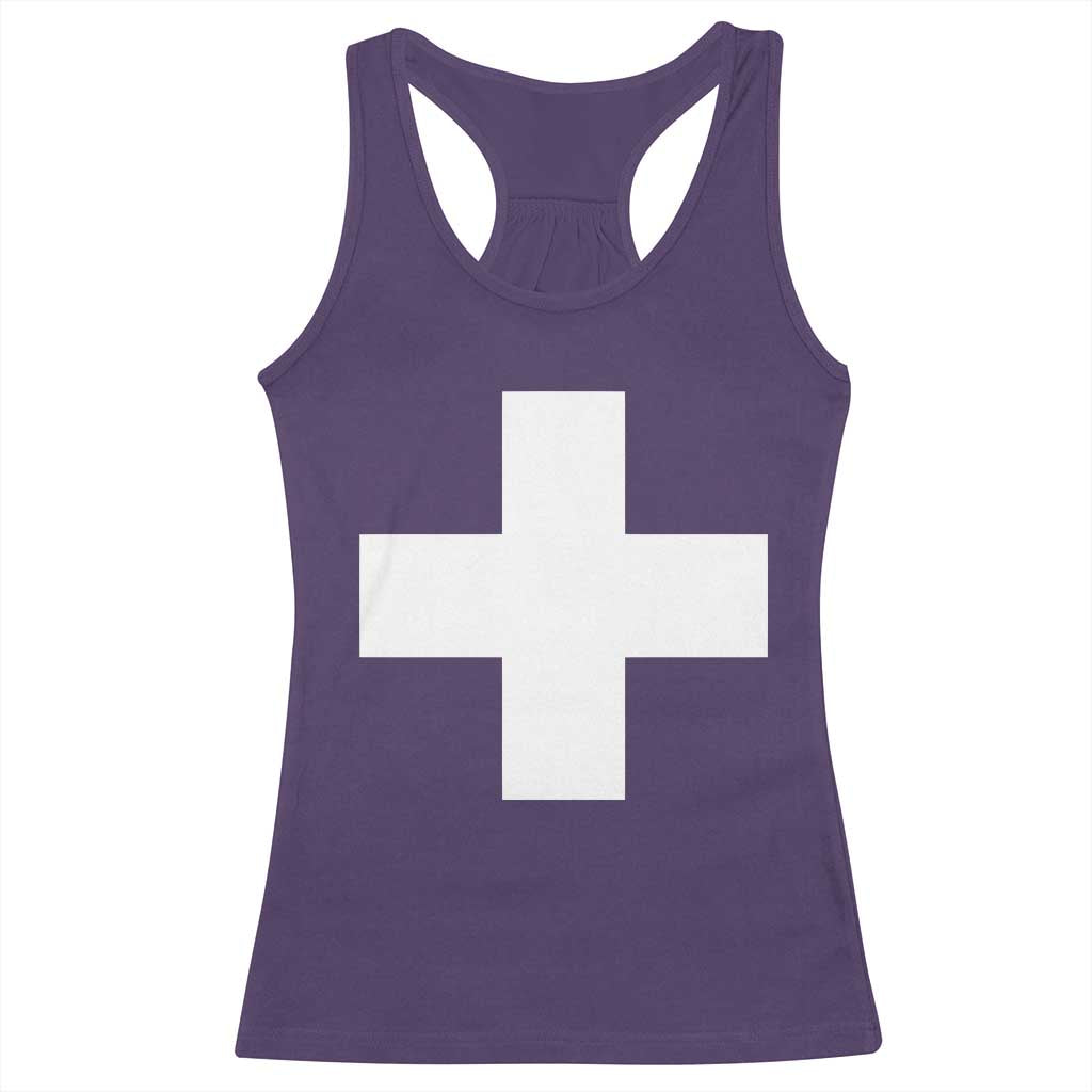 Swiss Vintage Cross Flag Switzerland Racerback Tank Top