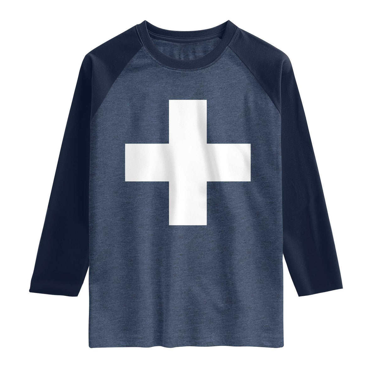 Swiss Vintage Cross Flag Switzerland Raglan Shirt