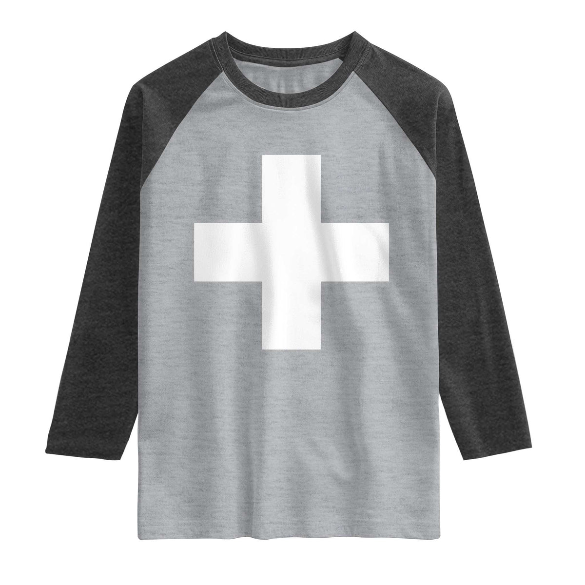Swiss Vintage Cross Flag Switzerland Raglan Shirt