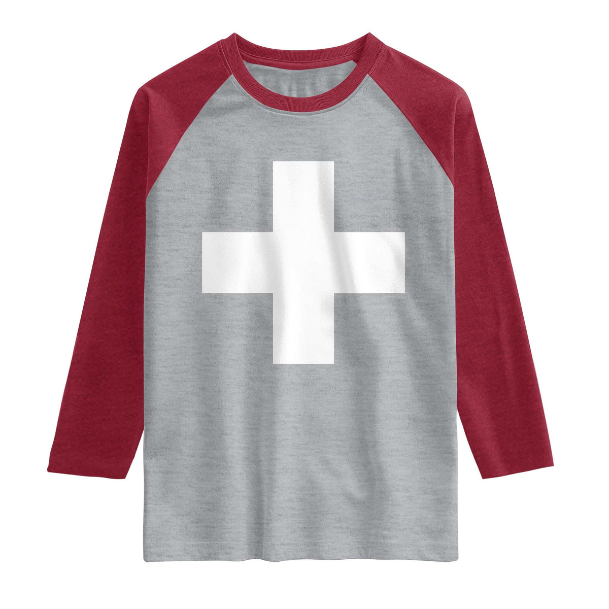 Swiss Vintage Cross Flag Switzerland Raglan Shirt