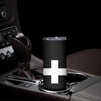 Swiss Vintage Cross Flag Switzerland Skinny Tumbler