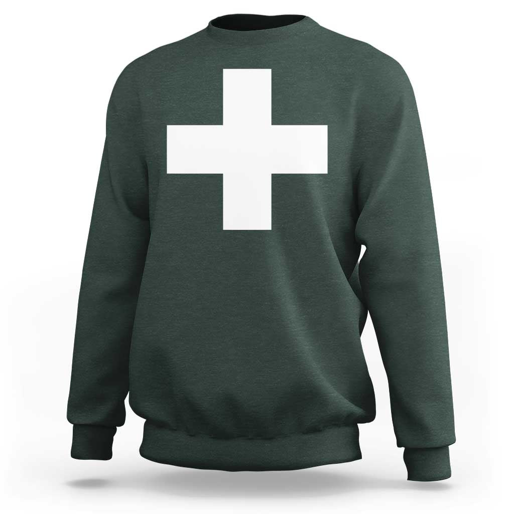 Swiss Vintage Cross Flag Switzerland Sweatshirt