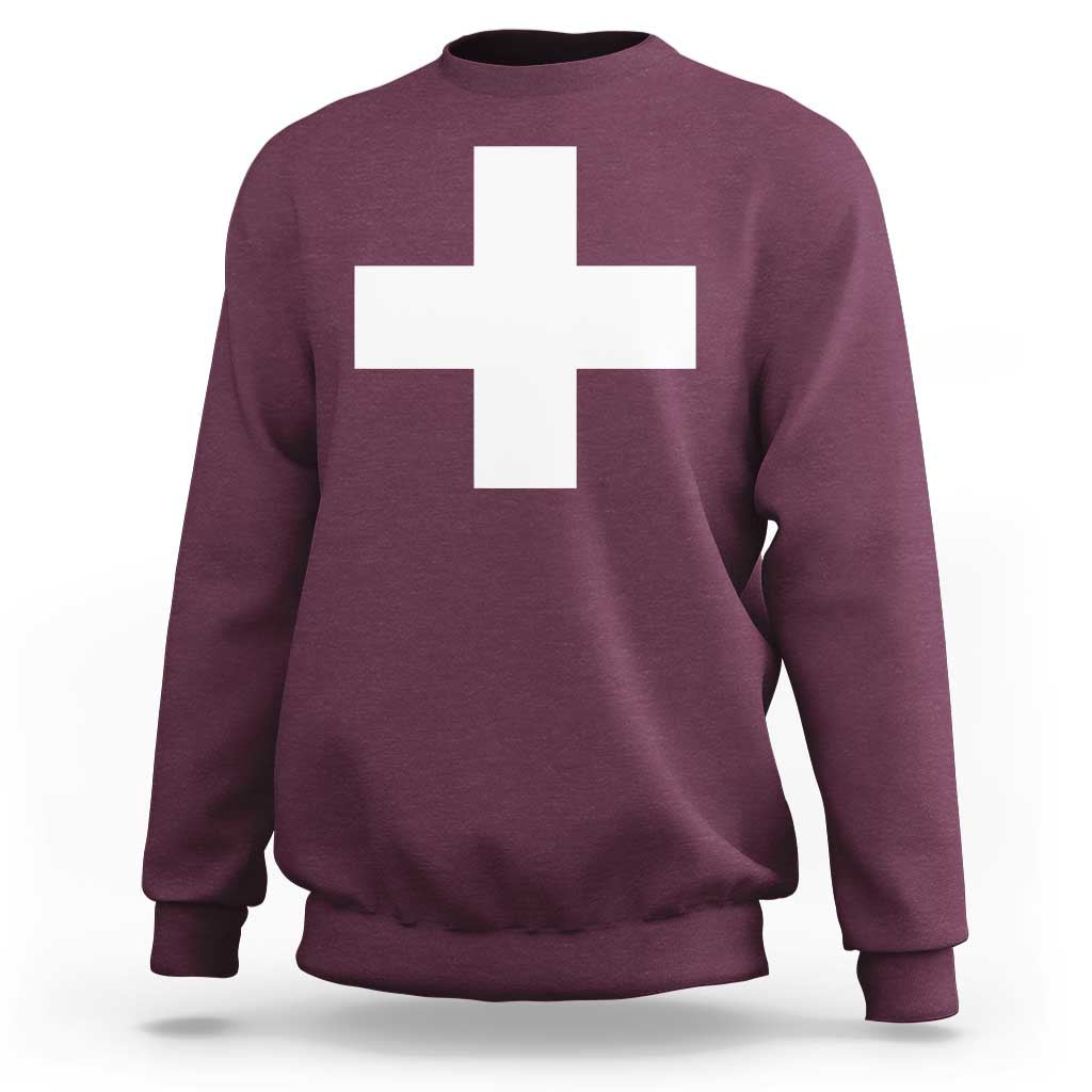 Swiss Vintage Cross Flag Switzerland Sweatshirt