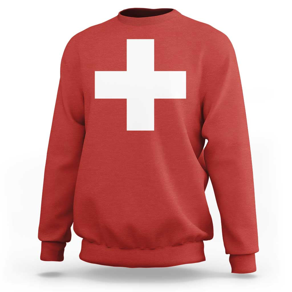 Swiss Vintage Cross Flag Switzerland Sweatshirt