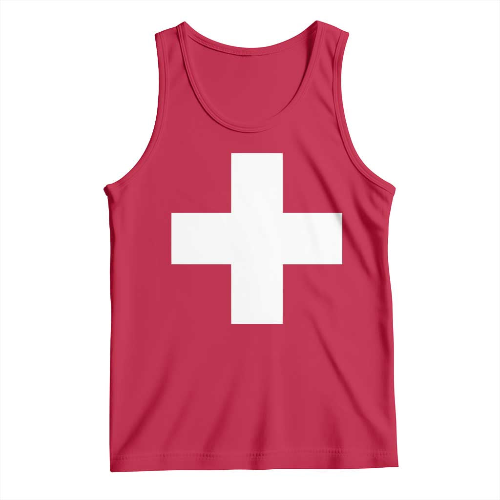 Swiss Vintage Cross Flag Switzerland Tank Top