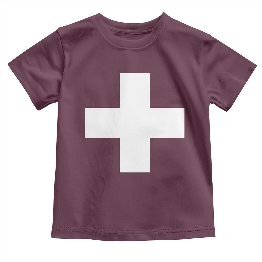 Swiss Vintage Cross Flag Switzerland Toddler T Shirt