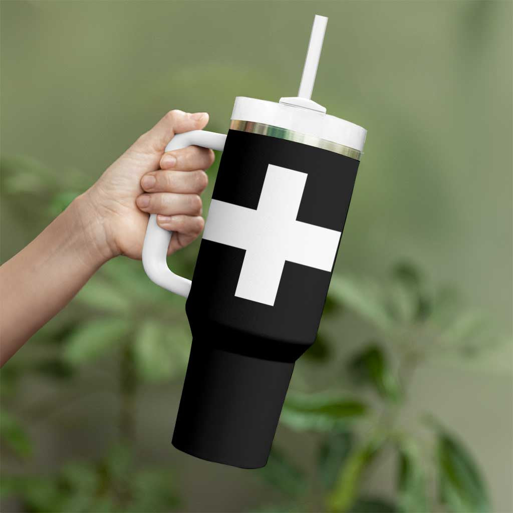 Swiss Vintage Cross Flag Switzerland Tumbler With Handle