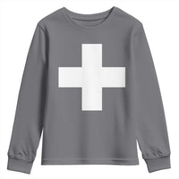 Swiss Vintage Cross Flag Switzerland Youth Sweatshirt