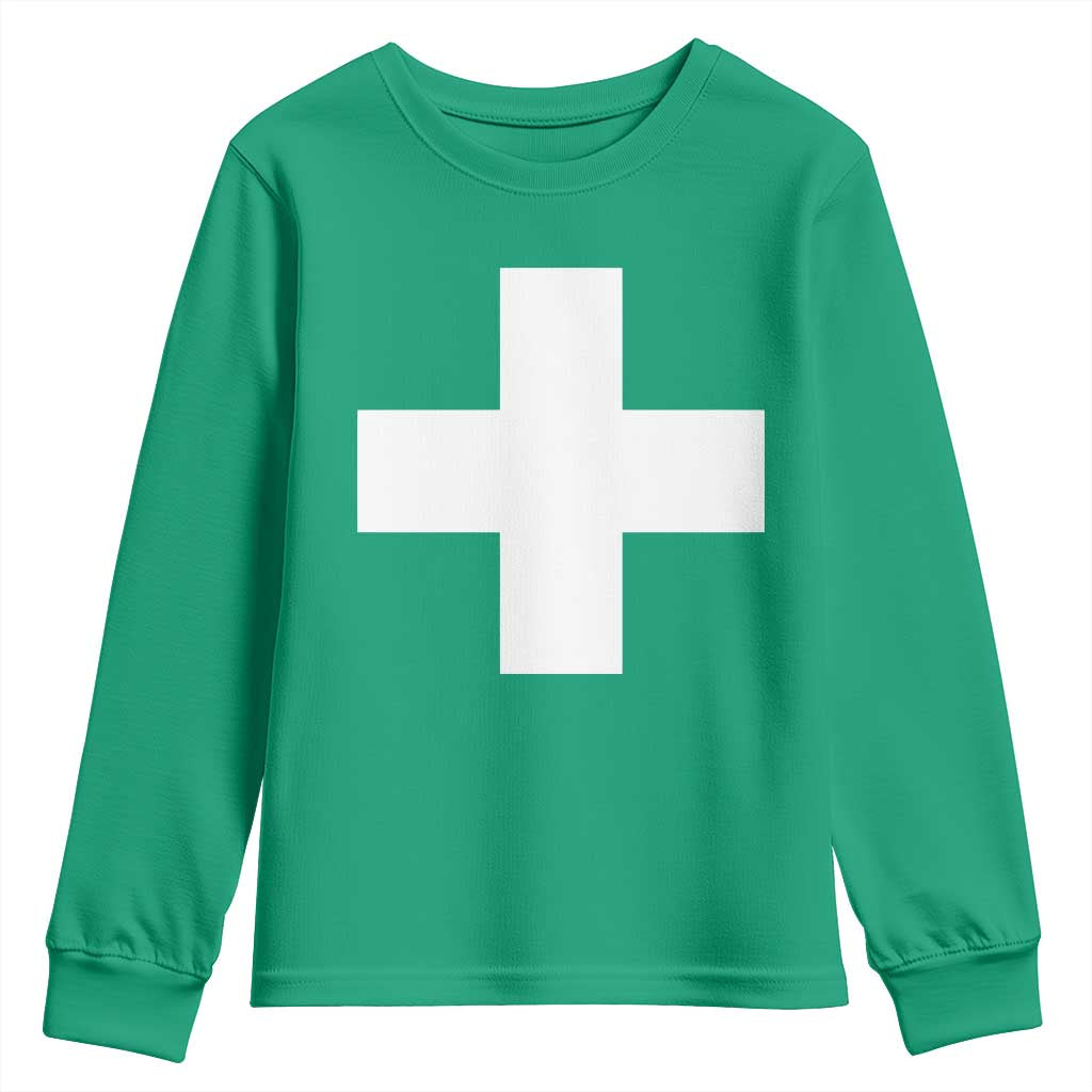 Swiss Vintage Cross Flag Switzerland Youth Sweatshirt