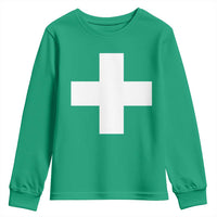 Swiss Vintage Cross Flag Switzerland Youth Sweatshirt
