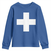 Swiss Vintage Cross Flag Switzerland Youth Sweatshirt