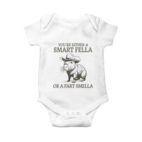 Funny Capybara Baby Onesie Retro Smart Fella Capybara Vintage 90s