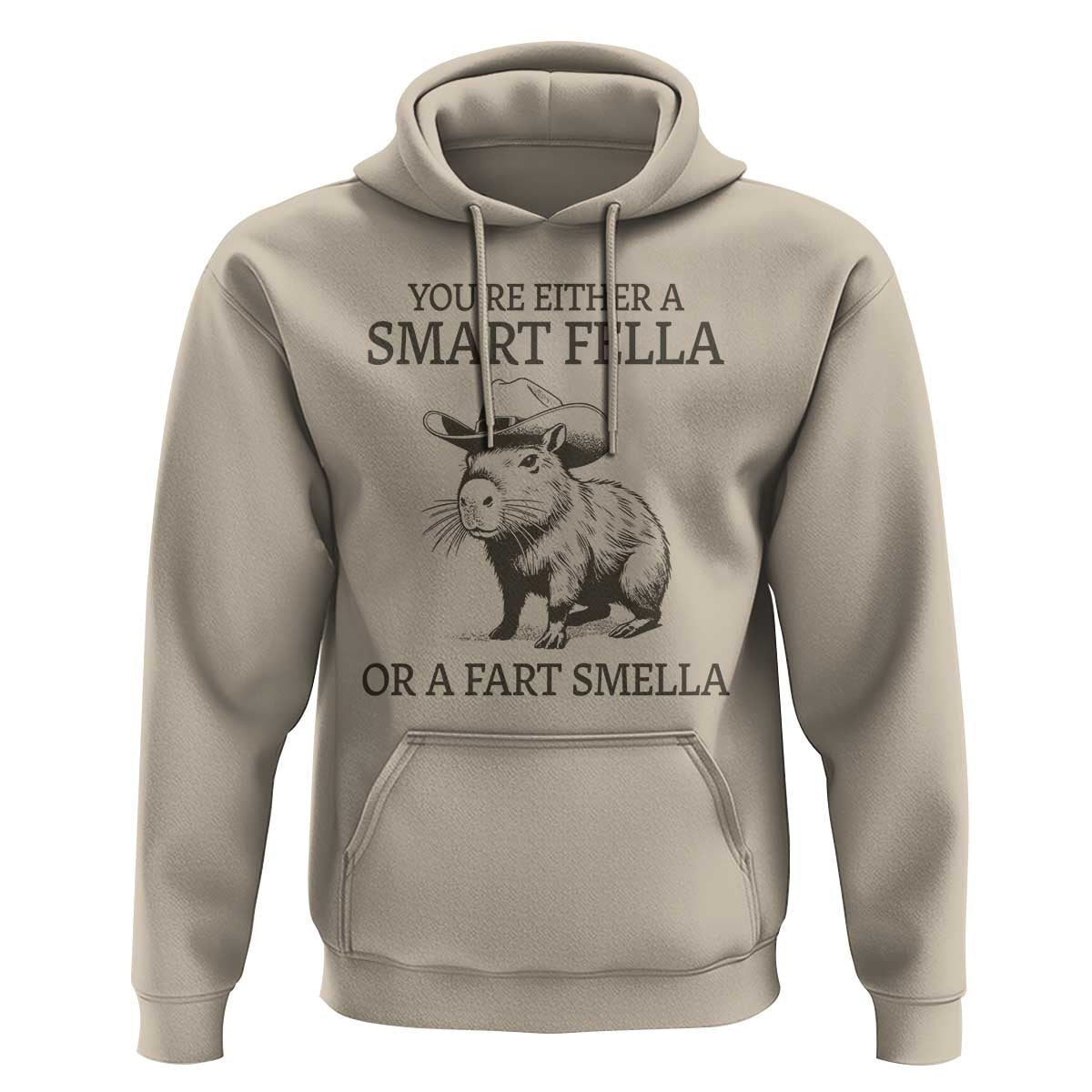 Funny Capybara Hoodie Retro Smart Fella Capybara Vintage 90s