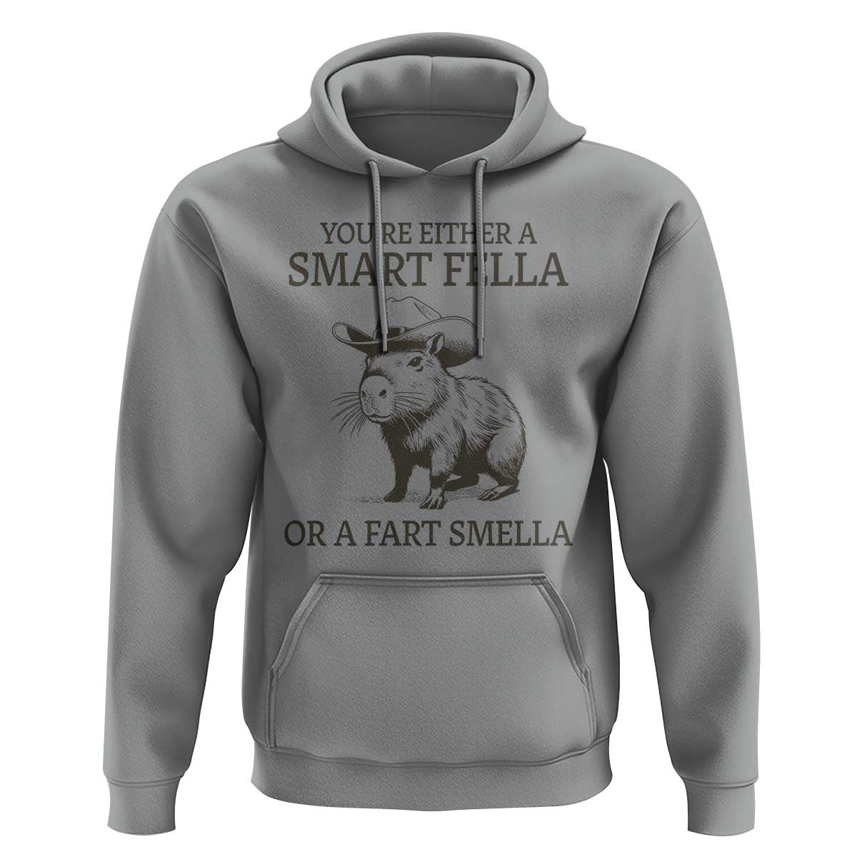 Funny Capybara Hoodie Retro Smart Fella Capybara Vintage 90s