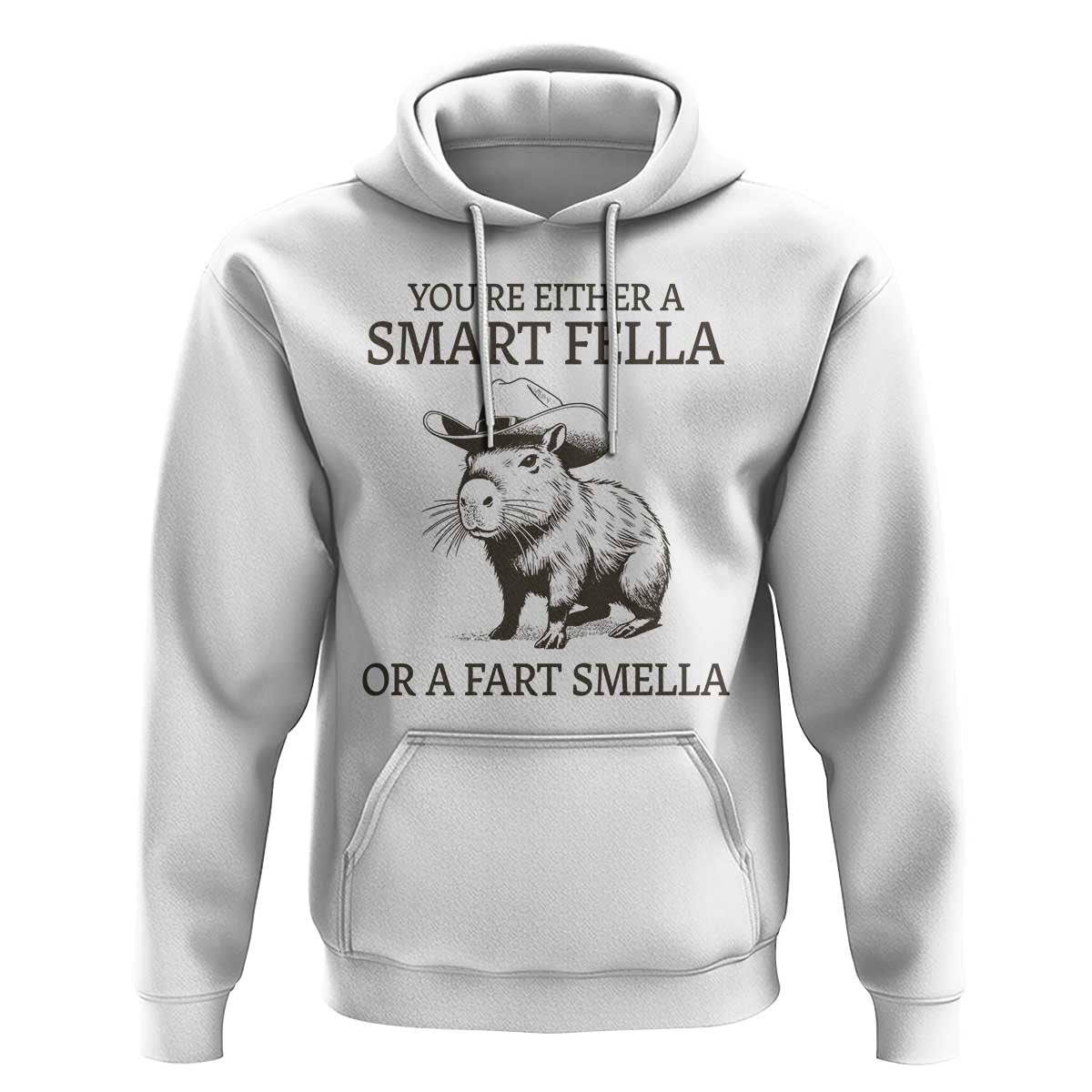 Funny Capybara Hoodie Retro Smart Fella Capybara Vintage 90s