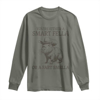 Funny Capybara Long Sleeve Shirt Retro Smart Fella Capybara Vintage 90s