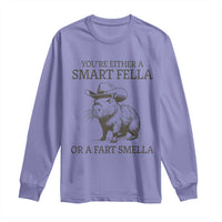 Funny Capybara Long Sleeve Shirt Retro Smart Fella Capybara Vintage 90s