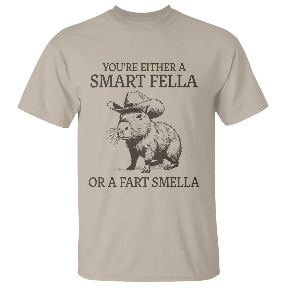 Funny Capybara T Shirt Retro Smart Fella Capybara Vintage 90s - Wonder Print Shop