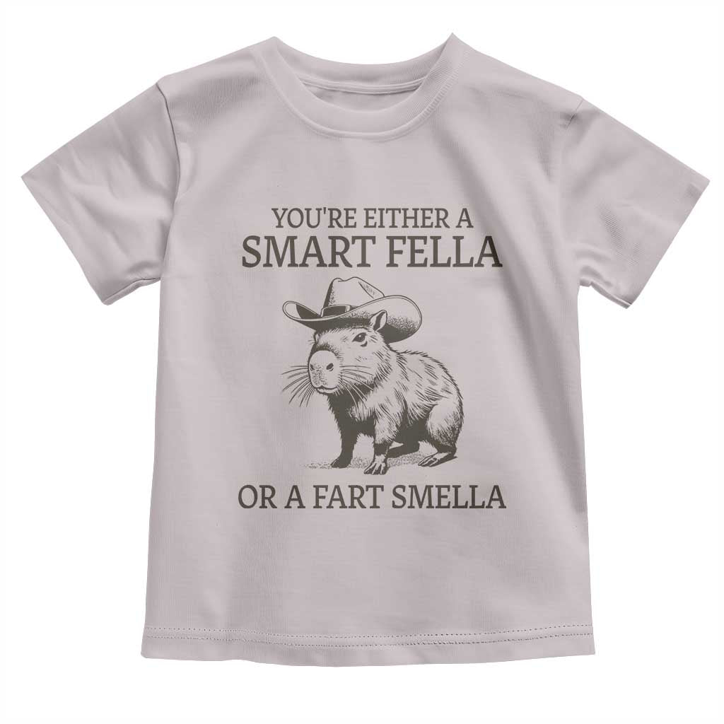 Funny Capybara Toddler T Shirt Retro Smart Fella Capybara Vintage 90s