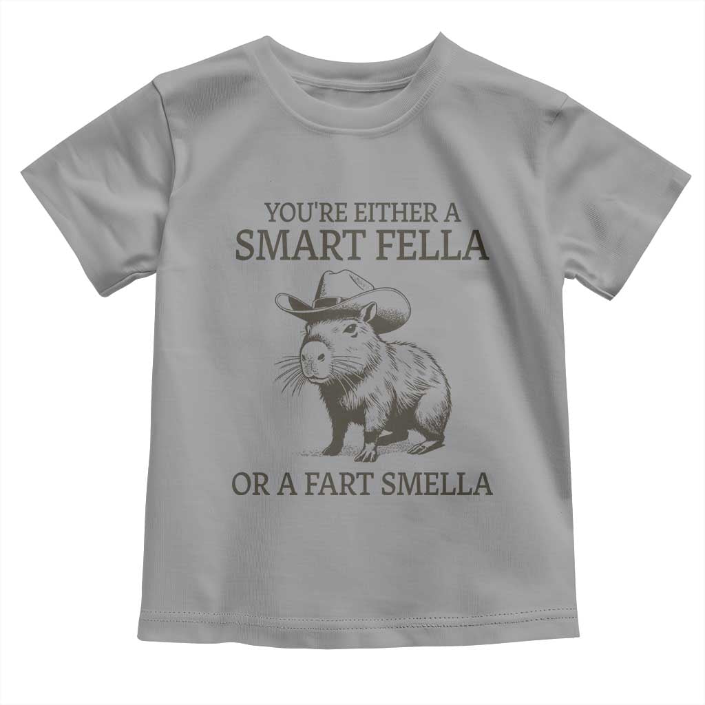 Funny Capybara Toddler T Shirt Retro Smart Fella Capybara Vintage 90s