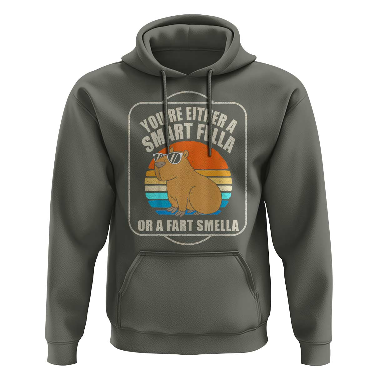 Funny Capybara Hoodie Vintage Retro Rodent Dont Be Worry Be Capy
