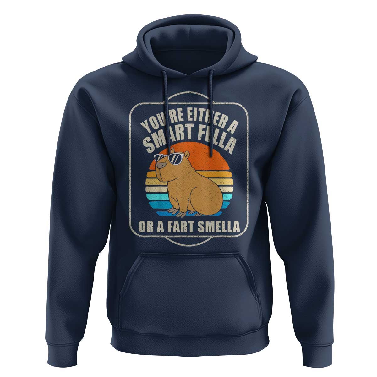 Funny Capybara Hoodie Vintage Retro Rodent Dont Be Worry Be Capy