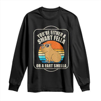 Funny Capybara Long Sleeve Shirt Vintage Retro Rodent Dont Be Worry Be Capy