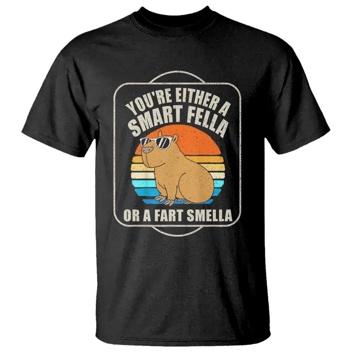 Funny Capybara T Shirt Vintage Retro Rodent Dont Be Worry Be Capy - Wonder Print Shop