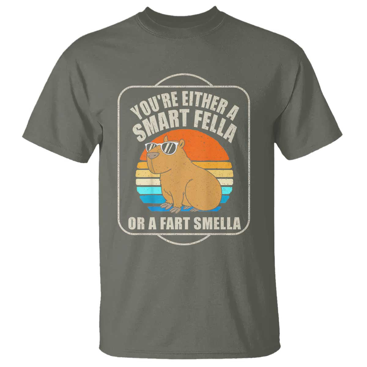 Funny Capybara T Shirt Vintage Retro Rodent Dont Be Worry Be Capy - Wonder Print Shop