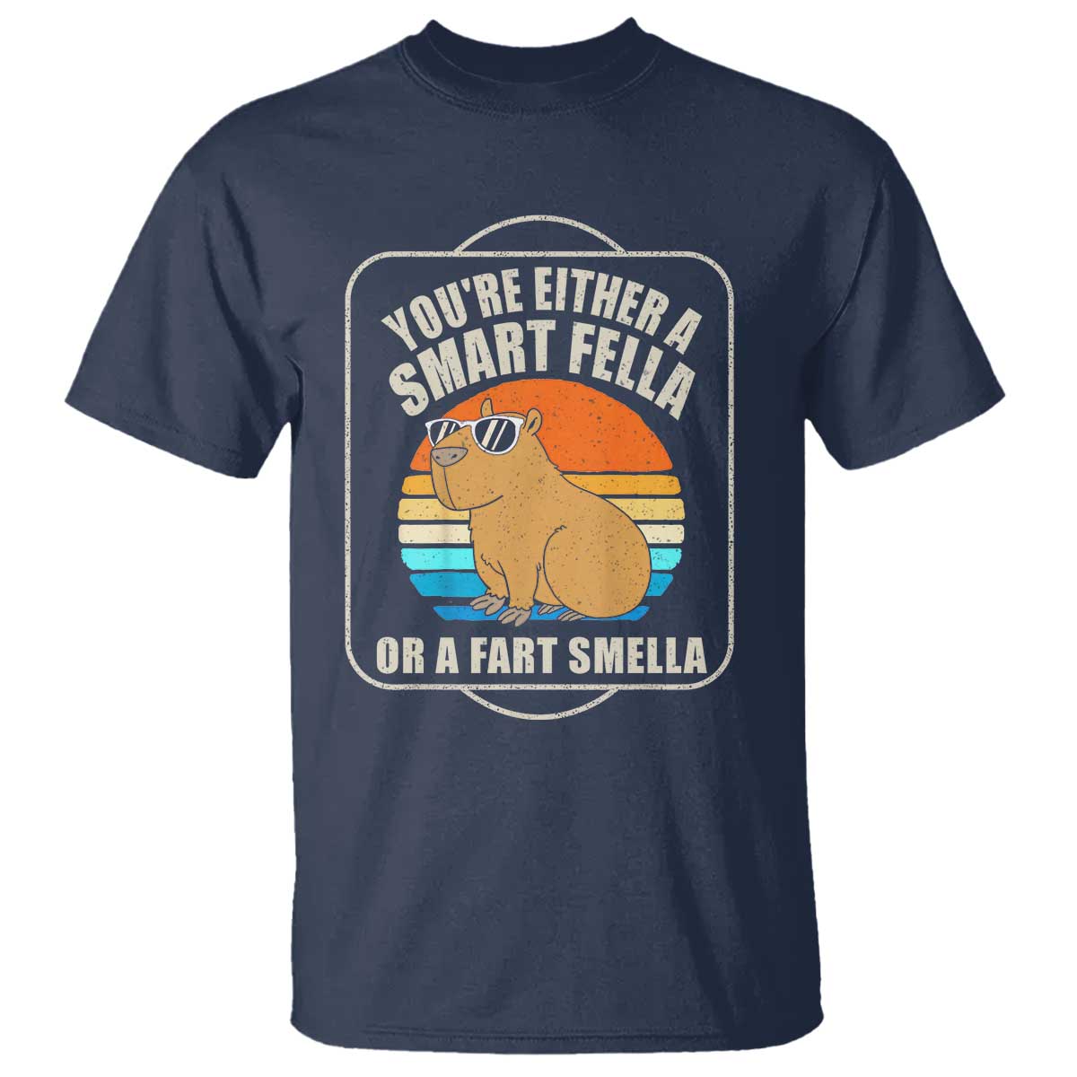 Funny Capybara T Shirt Vintage Retro Rodent Dont Be Worry Be Capy - Wonder Print Shop