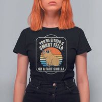 Funny Capybara T Shirt For Women Vintage Retro Rodent Dont Be Worry Be Capy - Wonder Print Shop