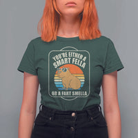 Funny Capybara T Shirt For Women Vintage Retro Rodent Dont Be Worry Be Capy - Wonder Print Shop