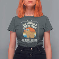 Funny Capybara T Shirt For Women Vintage Retro Rodent Dont Be Worry Be Capy - Wonder Print Shop