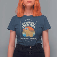 Funny Capybara T Shirt For Women Vintage Retro Rodent Dont Be Worry Be Capy - Wonder Print Shop