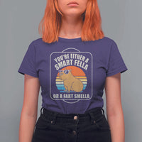 Funny Capybara T Shirt For Women Vintage Retro Rodent Dont Be Worry Be Capy - Wonder Print Shop