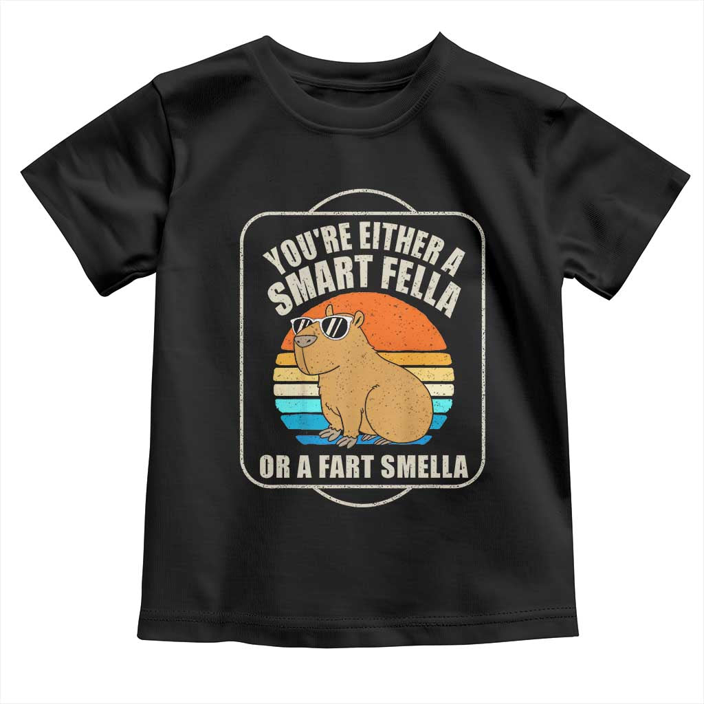 Funny Capybara Toddler T Shirt Vintage Retro Rodent Dont Be Worry Be Capy