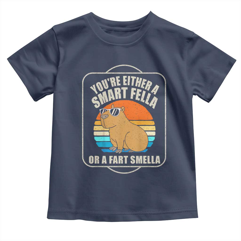 Funny Capybara Toddler T Shirt Vintage Retro Rodent Dont Be Worry Be Capy