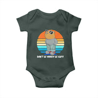Funny Capybara Baby Onesie Vintage Rodent Dont Be Worry Be Capy Chill Capybara