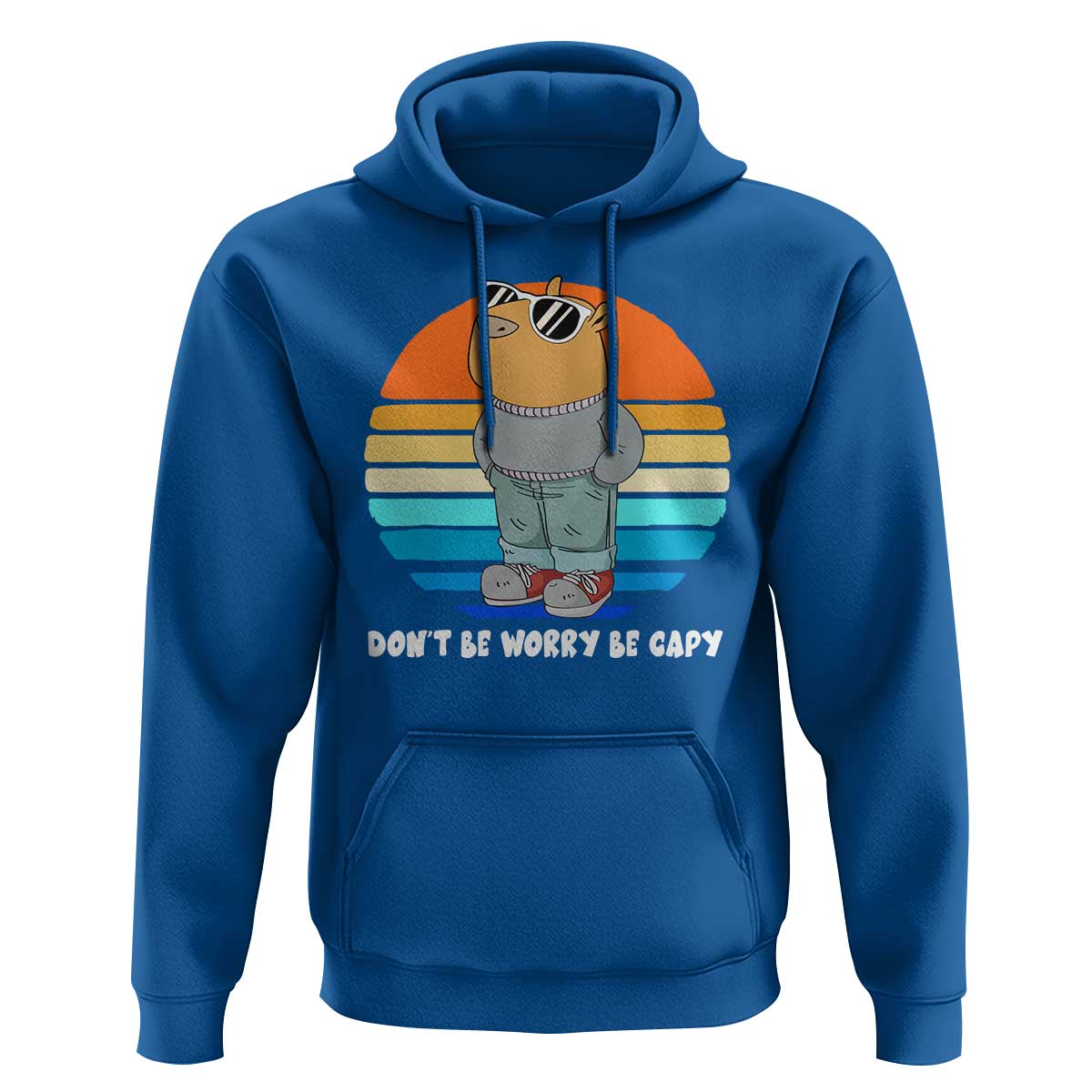 Funny Capybara Hoodie Vintage Rodent Dont Be Worry Be Capy Chill Capybara