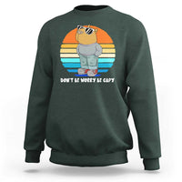 Funny Capybara Sweatshirt Vintage Rodent Dont Be Worry Be Capy Chill Capybara - Wonder Print Shop