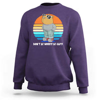 Funny Capybara Sweatshirt Vintage Rodent Dont Be Worry Be Capy Chill Capybara - Wonder Print Shop